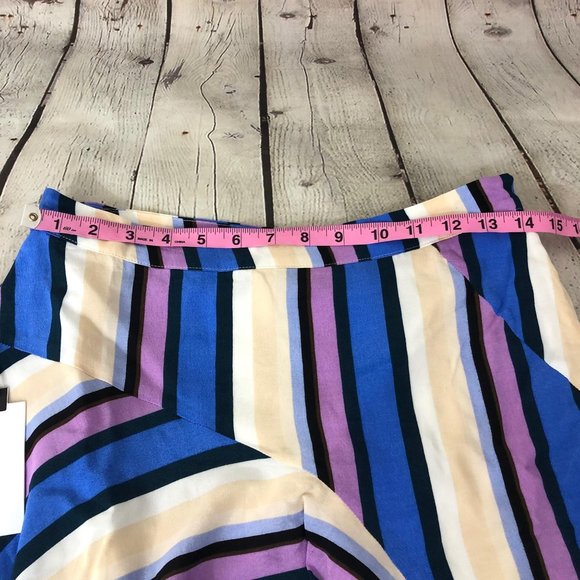 Astr Striped Midi Uneven Hem Skirt Size M - Picture 5 of 11